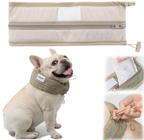 Petzymart Cool Loop, Cooling Collar for Dogs, Summer Fashion Breathable Ice Scarf, Medium and Large Puppies to Cool Down Going Out, Reusable Comes with Ice Packs (White,Medium)