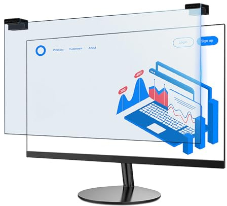 WSDAV Pellicola Protettiva per Schermo Anti-Luce Blu per Monitor LED da 12,5-27 Pollici, per PC Desktop e Monitor, Protezione degli Occhi,27in 16:9