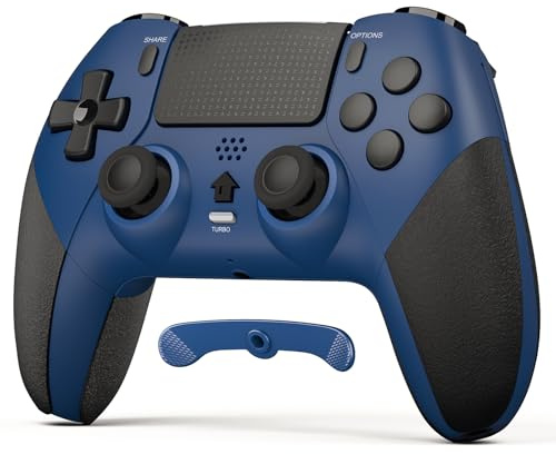 LATEC Controller für PS4, Wireless Controller für PS-4/PS-4 Pro/PS-4 Slim, Bluetooth Remote Gamepad Joystick mit 2 Programmierbaren Tasten, Doppelter Vibration, Turbo, 6-Achsen, Audio-Buchse, Touchpad