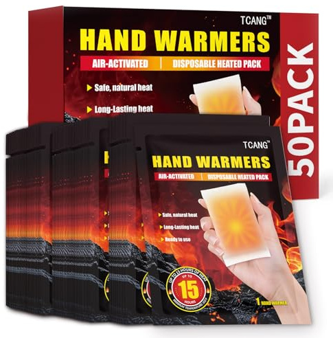 Disposable Hand Warmers - Up to 15 Hours of Heat - Super Long Lasting Air Activated Warmers, All Natural & Portable for Camping, Fishing, Outdoor Sports, Winter Work
