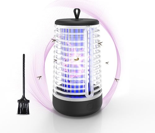Destructeur d'insectes électrique avec lampe LED, 2500 V, lampe anti-moustiques UV, couverture à 360 °, piège à mouches électrique pour l'intérieur et l'extérieur, pour l'intérieur et l'extérieur