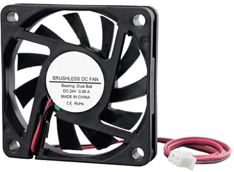 EQCXWMI 1 Pieces 24V 6cm 60x60x10mm Dual Ball Bearing Brushless Cooler Cooling Fan 60mm 60mm x 10mm Computer Case Cooler Fan