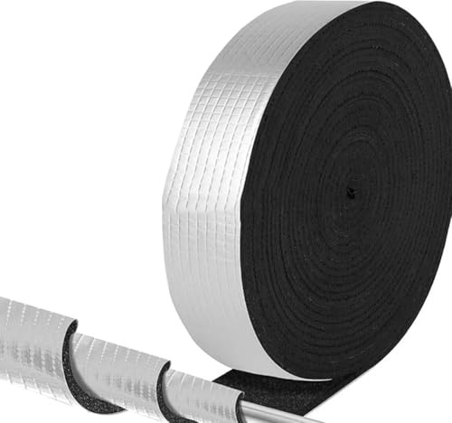 Rohrisolierung Zum Wickeln, Isolierung Heizungsrohre Wickeln, 1 Rolle, Selbstklebendes Isolierband Aus Schaumstoff Und Folie,for Wasserleitungen Im Innen- Und Außenbereich,5 Cm Breit X 10 M