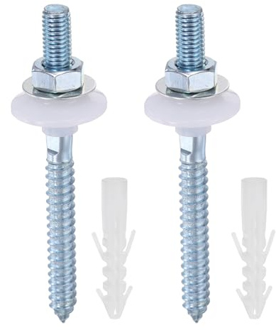 sourcing map Basin Mounting Screws and Bolts Kit, Heavy Duty Bathroom Basin Sink Wall Mounting Hardware Kit Self-Tapping Screws Bolts and Washers for Wall Mounted Basins Sink Installation