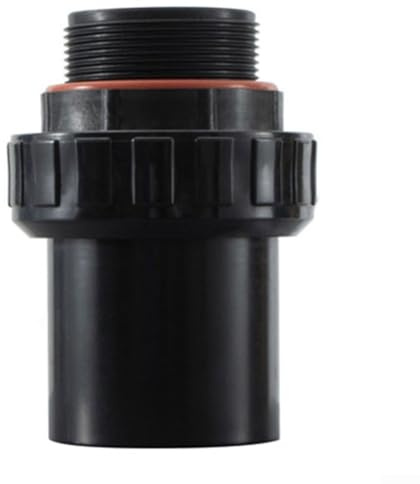 Connettore dritto per tubo dell'acqua per serbatoio di sabbia con giunti filettati da 1 5 '' 2 '' raccordo in PVC compatibile con filtri piscina (2 pollici nero)