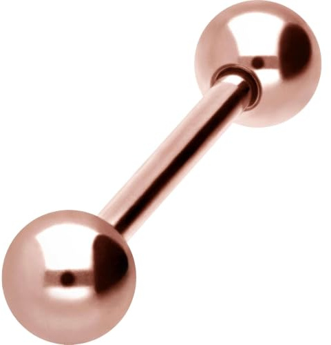PIERCINGLINE Titan Barbell | 2 KUGELN | Piercing Stab Zunge Brust Intim Ohr | Größen & Farbauswahl