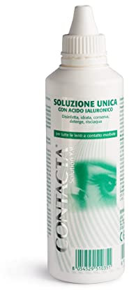 Contacta, Solution Yal, Soluzione Unica per Lenti a Contatto con Acido Ialuronico, Favorisce Idratazione delle Lenti a Contatto, Riduce Secchezza e Irritazioni, 100 ml