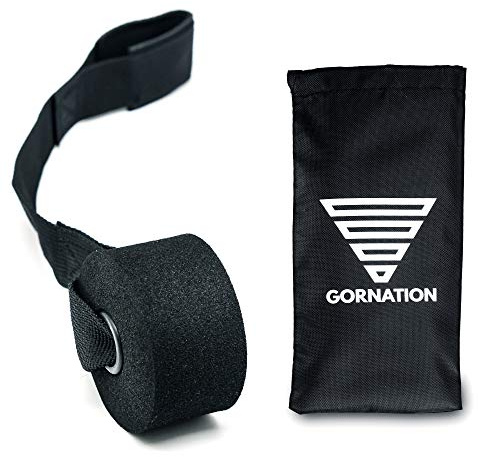 GORNATION® Resistance Bands con Gancio | Attrezzatura Premium per Fitness, Ginnastica e Palestra | Fasce Fitness Singole e in Set + Gancio per Allenamenti a Casa e Fuori (ANCORAGGIO PORTA)