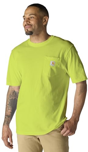Carhartt Men's Iconic K87 Pocket T-Shirt, Brite Lime, XX-Large