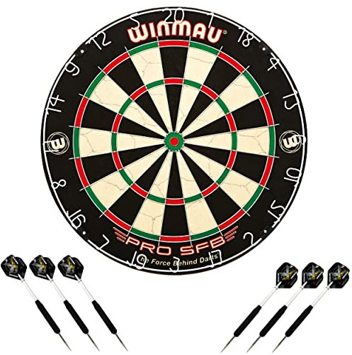 Winmau Dartboard PRO-SFB im Set inklusive 2 Satz Winmau Steeldarts