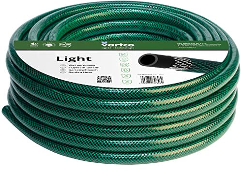 Vartco Light 3-lagiger Wasserschlauch Gartenschlauch Schlauch Gartenbewässerung Flexibel Flexischlauch Polyester-Kreuzgeflecht UV-beständig 25 Bar (3/4 10m)