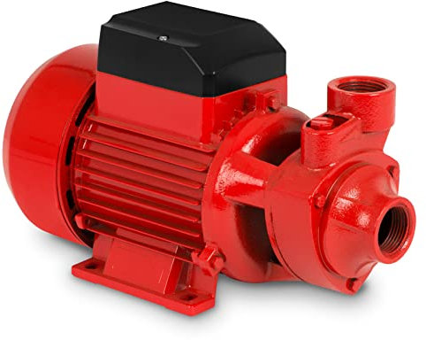 EBERTH Pompa acqua da giardino, pompa centrifuga, pompa aspirante, attacco 1 pollice, potenza 750 watt, altezza aspirazione 8 m, altezza mandata 60 m, portata 3.000 l/h, autoadescante, elettrica 230V