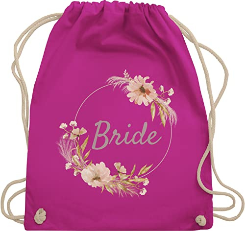 Shirtracer Turnbeutel Rucksack - JGA Junggesellenabschied Frauen - Bride Braut Boho - Unisize - Fuchsia - brautbeutel brauttaschen bachelorette party stoffrucksack junggesellinnenabschied outfit