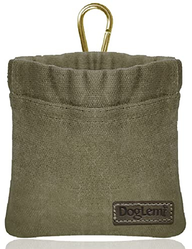 Sheryl&Rain Dog Treat Pouch, Dog Treat Bag with Carabiner, Magnetic Closure | Hands-Free Small Training Treats Bags for Walking, Puppy Training Pouches for Pet Walking, Travel or Outdoor Use(Grey )