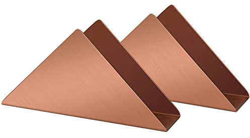 Serviettenhalter aus Edelstahl, minimalistisch, dreieckig, Metall, Cocktail-Serviettenspender, Organizer, 2 Stück