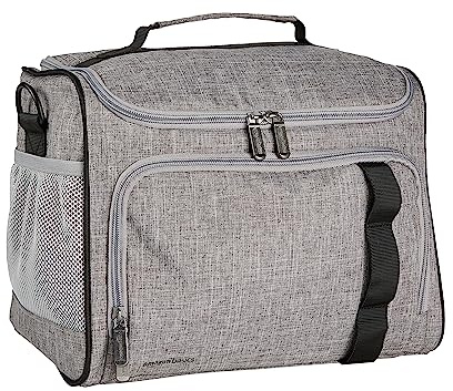 Amazon Basics Sac isotherme doux, étanche et léger, capacité12L (24 canettes), Gris