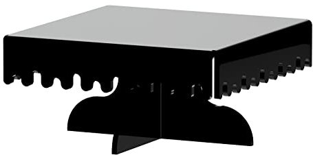 DesignPlex Alzate multiuso in plexiglass nero. Misure totali: L 20 x P 20 x H 10 cm