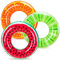 Lubibi 3 Stück Schwimmringe Aufblasbare Schwimmreifen mit Sommerfruchtmalerei,Kiwi,orange,90 cm Pool Float Wasserreifen Badespielzeug für Poolparty Dekorationen für Erwachsene Kinder