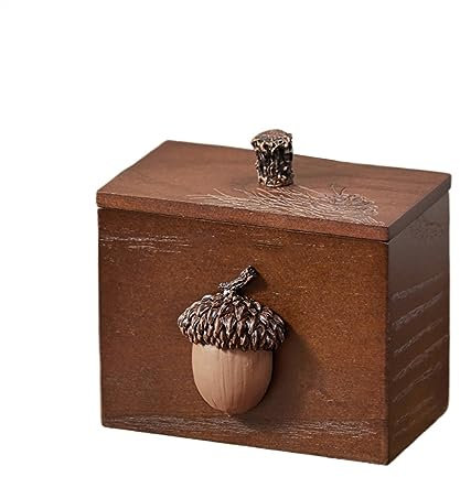 WAOCEO Zahnstocherspender Retro-Zahnstocherbox aus Holz mit Deckel und Fach zur Aufbewahrung von Wattestäbchen küchen Gadget