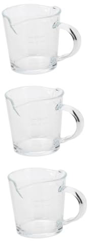 Garneck 3 Stk Milch tasse Kaffeetasse Italienische Espressotassen Milchbecher messbecher Glasbecher Kaffeebecher Tasse mit doppeltem Auslauf Tasse mit doppeltem Mund Doppelter Mund Pack