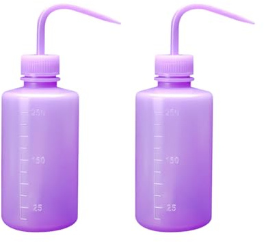 JIHUOO 2 Pcs 250ml Tattoo Wash Bottles Eyelash Washing Bottles Succulent Plant Watering Bottle Safety Rinse Water Bottles Plastic Squeeze Bottle Eyelash Extension Tools