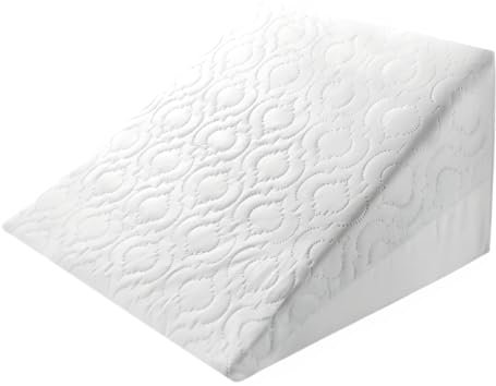 Molten Creek® Bed Wedge Pillow Cushion, Neck, Back Acid Reflux Flex, Orthopedic Support Cushion, Foam Fill, Removable Washable Cover, Comfortable and Supportive (White)