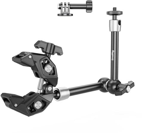 SMALLRIG Magic Arm Clamp Kit, Camera Mount Articulating Friction Arm w Super Clamp, w 1/4-20 Screw and Thread hole, for Camera, Light, Monitor, Webcam or Action Camera ≤1.5kg, for Table, Tube 4454