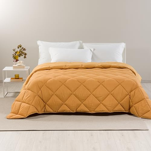 Caleffi - Piumone Matrimoniale Invernale 260x265 cm - Trapunta Matrimoniale Invernale per Inverno e Mezza Stagione - Copriletto in Microfibra Caldo e Morbido - Piumino Autunnale Made in Italy