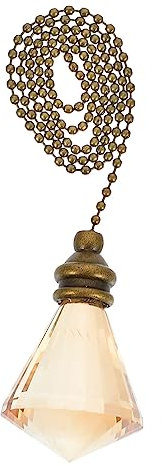 jojofuny Pull Chain Pendant Aus Glas Für Deckenventilatoren Verstellbare Kette Antikbronze Und Champagnerfarben Langlebig Und Dekorativ Für Ihr Zuhause Ersetzt Beschädigte