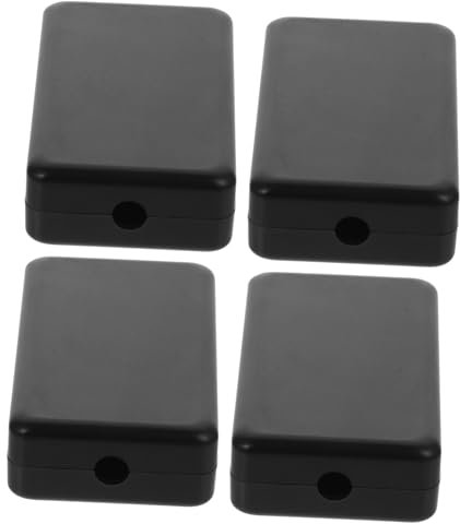 Gatuida 4pcs Plastic Electrical Junction Boxes Outdoor Weatherproof Project Box for Cable and PCB Wire Connections Black 60x36x16mm