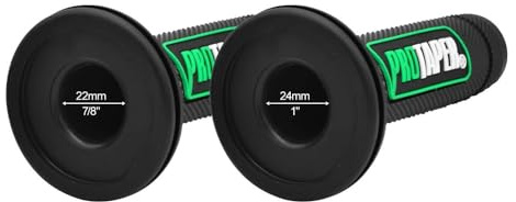 JiaWell 7/8 22mm Universal Powersports Griffe Motorrad HandleGrips Pro Dirt Pit Bike Griffe Kompatibel Mit Yamaha Honda Kawasaki BMW Suzuki ATV Pocket Bikes Mini Quads(Grün)
