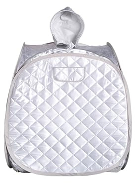 Tente portative de sauna à vapeur, boîte de salle de spa sans vapeur for une ou deux personnes, perte de poids, corps complet, amincissant, sans vapeur,Séances de sauna à domicile(1 person silver)