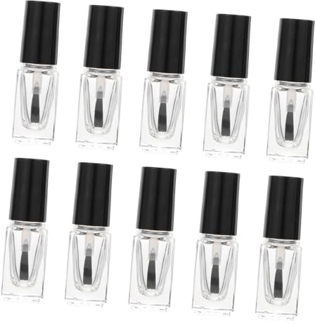 SOIMISS 20stücke Glasflasche Leere Nagellackflasche Diy Nachfüllflasche Mit Pinselverschluss Quadratisch Für Umfüllen Nagellack Kosmetikprodukte Aufbewahren Öl Parfüm Lotion Farbe