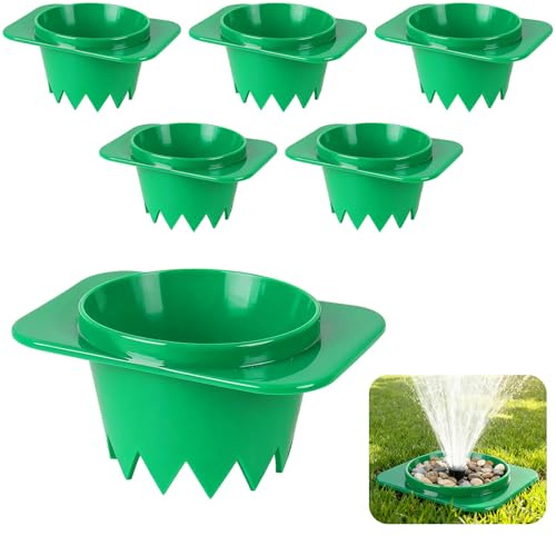 Nomanak 12-Pack Protezioni per Testine di Irrigazione - Protezioni per Testine di Irrigazione per Prato, Protezioni in Plastica a Ciambella per Proteggere gli Irrigatori da Danni (12, Verde)