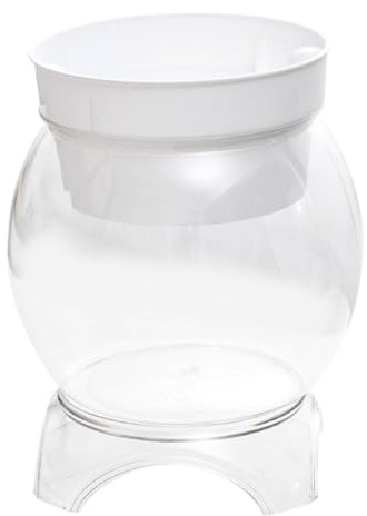 Aquarium hydroponique, Aquarium aquaponique, Bol en Plastique Transparent avec Support et jardinière, sain de 5 gallons pour Plantes d', L