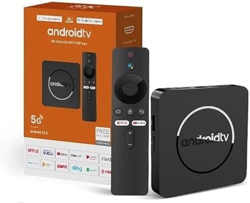 Q10 Smart TV Box Android 14-8K HDR10+, 4GB RAM 64GB ROM, Dual Wi-Fi 2.4G/5G, BT 5.0, Allwinner H313, G.Ogle Voice Assistant, Media Player com KODI