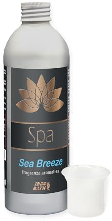 Idro Bath Sea Breeze Fragancia Aromática Concentrada para SPA + Vaso Dosificador Graduado, Aroma Brisa Marina Fresca, para Spas y Bañeras de Hidromasaje - 250 ML | Perfume con notas de brisa marina, ideal para spa o hidromasaje