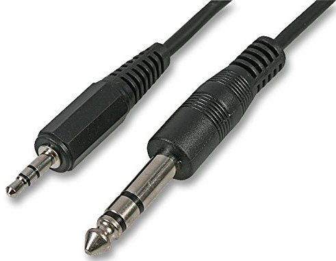PRO SIGNAL PSG03421 3.5mm to 6.35mm (1/4) Stereo Jack Plug to Plug Lead, 250mm Black