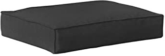 chilly pilley Palettenkissen Sitzkissen Gartenkissen Palettenpolster Palettenauflage Sitz Sofaskissen Garten Kissen Abnehmbar Waschbar Keder Naht (80x80x10, Schwarz)