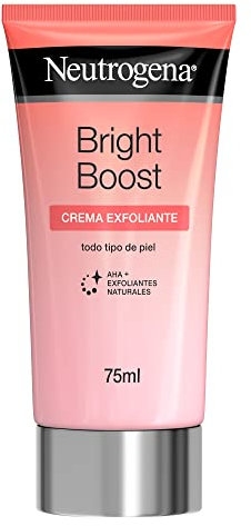 Neutrogena, Bright Boost, Esfoliante Viso con AHA Glicolico e Mandelico, Detergente Viso Delicato per Detergere ed Illuminare la Pelle, 75ml