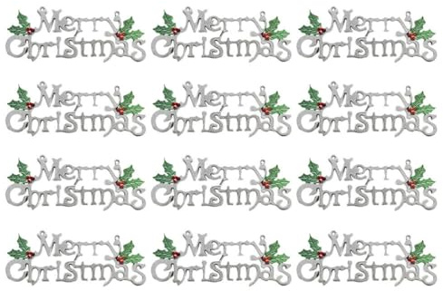 BESTonZON Weihnachtstürdekor Plastikbehänge Merry Christmas Schriftzug Türanhänger 14X5.5Cm Weihnachtsdeko Für Wand Und Tür Festliche Hängende Buchstaben Deko