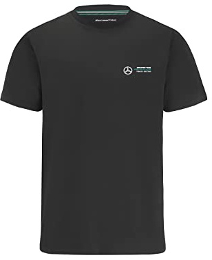 Mercedes AMG Petronas Formula One Team - Offizielle Formel 1 Merchandise Kollektion - Kleines Logo-T-Shirt - Schwarz - Herren - S