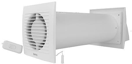 Dezentrale Wärmerückgewinnung Wärmetauscher Ø 150 mm Kabel + Zugschnur
