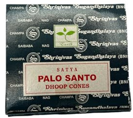 Genérico SATYA Conos de Incienso Palo Santo - Dhoop Cones - Cajita de 12 Conos