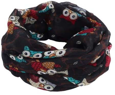 BESTYASH 2St scarf schals shemagh schal Turban- mit Zweigmuster Mädchen bedruckter Voile- Eulen Damen Europäisch und amerikanisch Schleier Fräulein