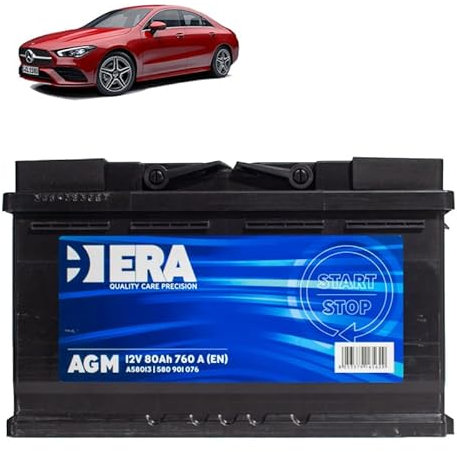 Batteria 80Ah A.G.M. per Mercedes CLA 180d 200d 220d gasolio 2019+