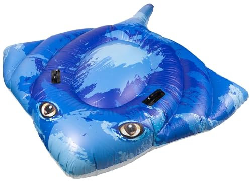 Giant Inflatable Stingray Lounger for Adults - 188cm x 145cm | Beach & Pool Float | Sturdy PVC Vinyl with Grab Handles & Repair Kit Included