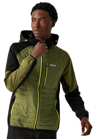 Regatta Mens Pro Hybrid Lightweight Full Zip Hooded Jacket, Waterproof, Windproof & Stretchable - Perfect for Outdoors, Walking, Hiking & Climbing