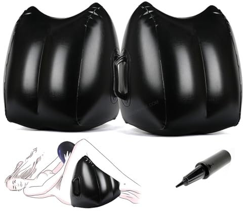 1 Paar Aufblasbare Sex Kissen mit Luftpumpe, Erotik Ramps Faltbares Liebeskissen für Paare Liebeskissen und Sexstellungen, Beinkissen Multifunktionales Sexmöbel Sexspielzeug für Paare extrem sex