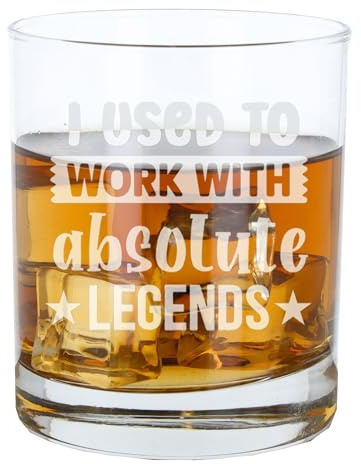 Vaso de whisky grabado con texto en inglés I Used to Work with Absolute Legends Regalo para compañeros de trabajo, vaso de whisky de 305 ml, regalo de despedida para hombres y mujeres, regalo